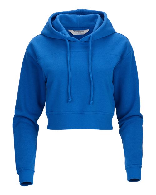 Women's Cropped Fleece Hooded Sweatshirt - Electric Royal