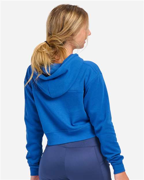 Women's Cropped Fleece Hooded Sweatshirt - Electric Royal
