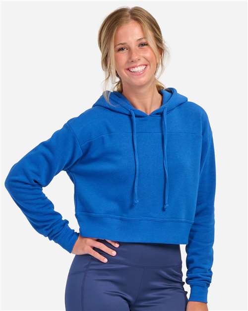 Women's Cropped Fleece Hooded Sweatshirt - Electric Royal