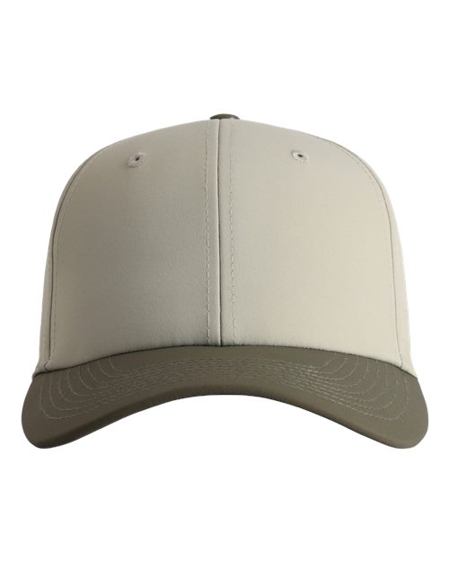 The Elements Recycled Two-Tone Performance Cap - Putty/ Olive Green