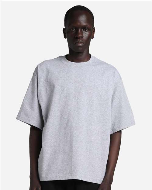 Unisex Max Heavyweight Cropped T-Shirt - Heather Grey