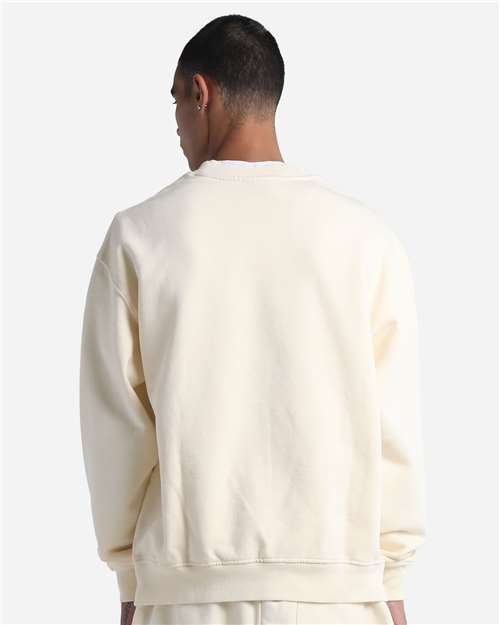 Unisex Max Heavy Fleece Garment-Dyed Crewneck Sweatshirt - Cream