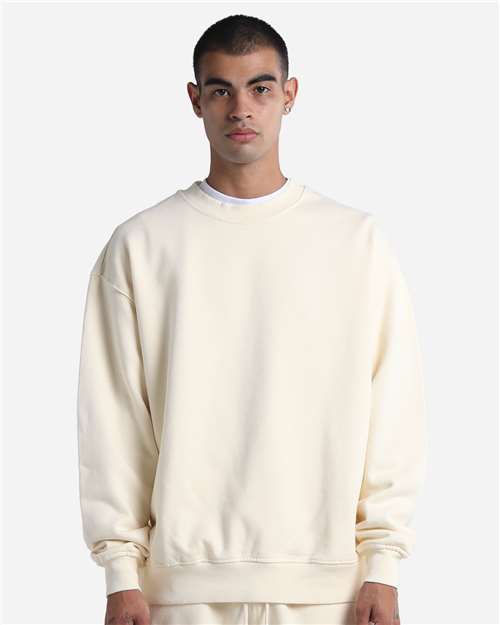 Unisex Max Heavy Fleece Garment-Dyed Crewneck Sweatshirt - Cream