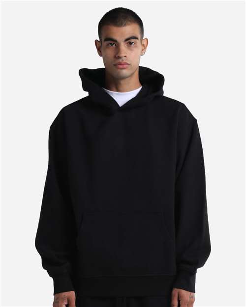 Unisex Max Heavy Fleece Garment-Dyed Hooded Sweatshirt - Black