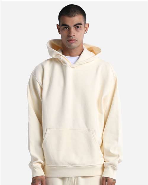 Unisex Max Heavy Fleece Garment-Dyed Hooded Sweatshirt - Cream