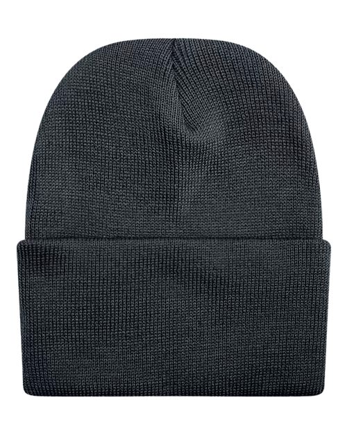 Solid Knit Ski Hat - Black