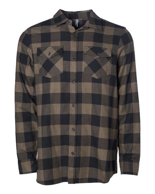 Unisex Flannel Shirt - Brown/ Black