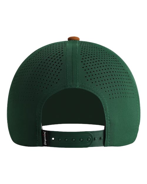 The Elements Recycled Two-Tone Performance Cap - Forest Green/ Buckthorn Brown