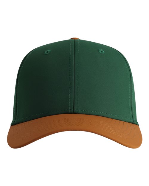 The Elements Recycled Two-Tone Performance Cap - Forest Green/ Buckthorn Brown