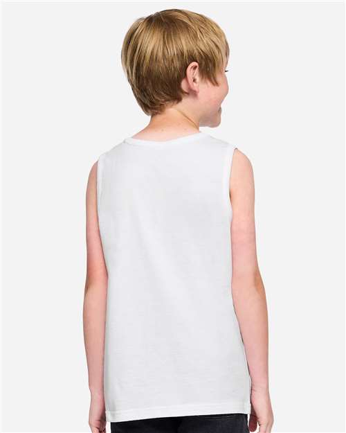 Youth Fine Jersey Tank Top - White