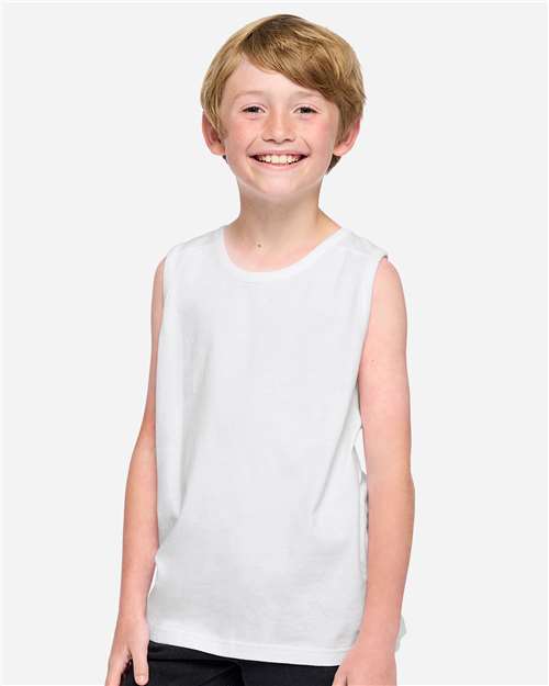 Youth Fine Jersey Tank Top - White
