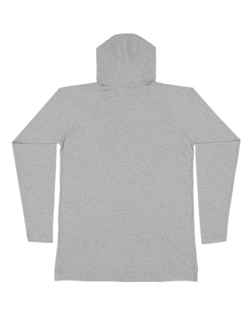 Men's Fine Jersey Hooded Long Sleeve Raglan T-Shirt - Heather