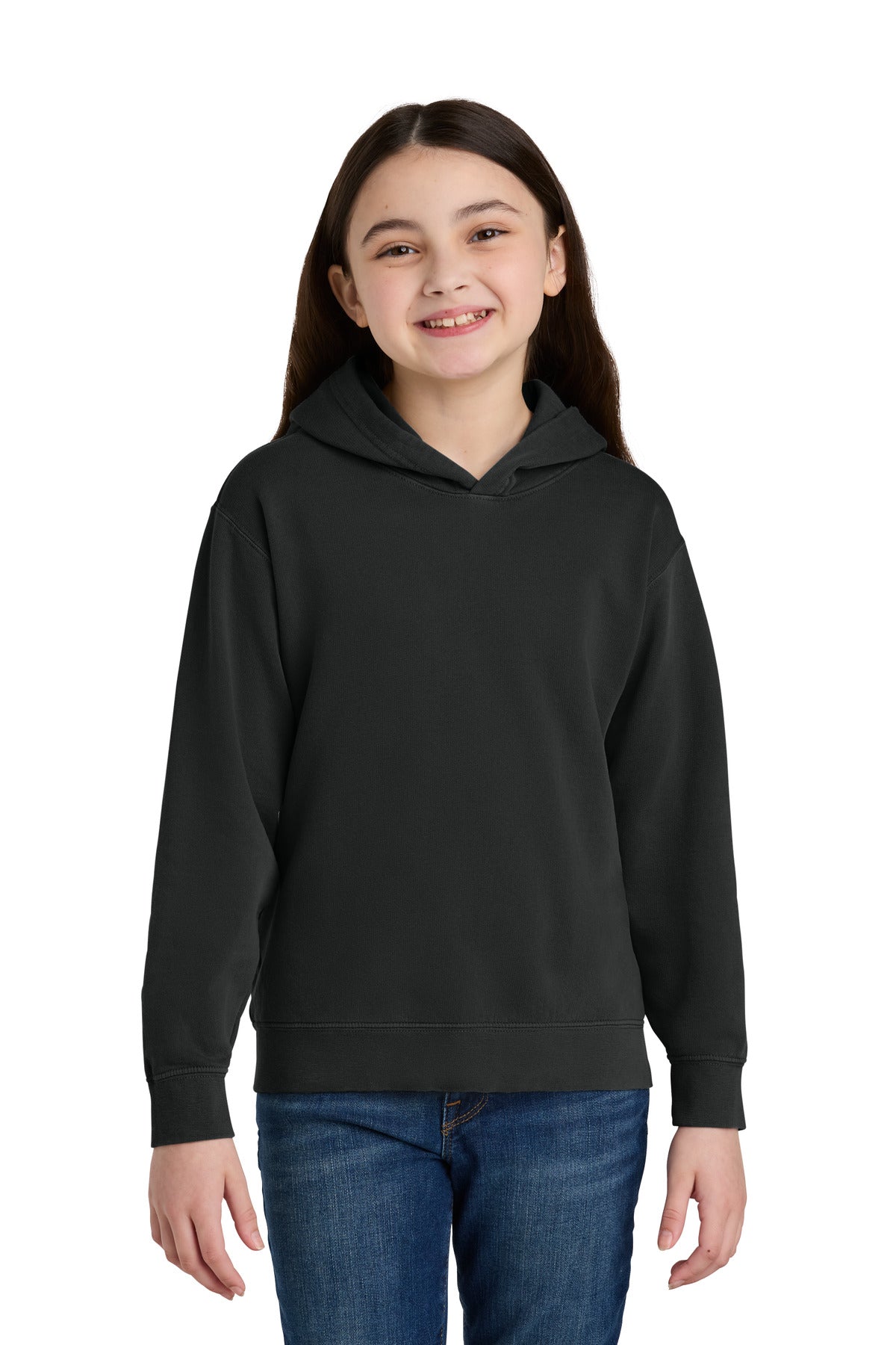 Comfort Colors Youth Lightweight Hooded Sweatshirt - Black