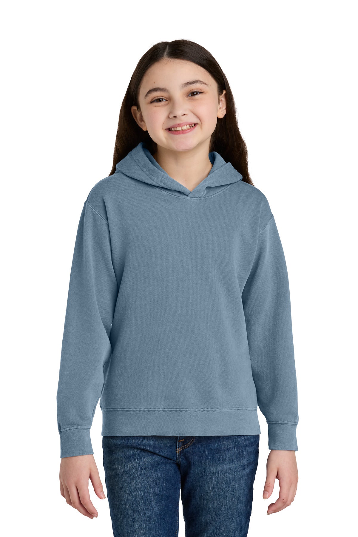 Comfort Colors Youth Lightweight Hooded Sweatshirt - Blue Jean