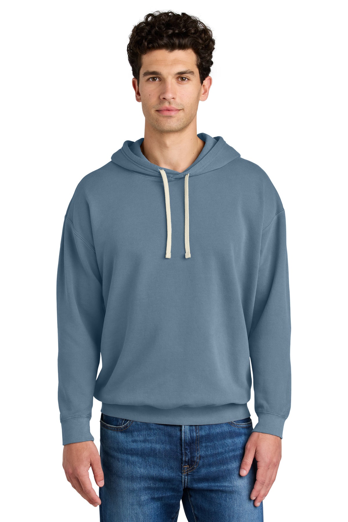 Comfort Colors Lightweight Hooded Sweatshirt - Blue Jean