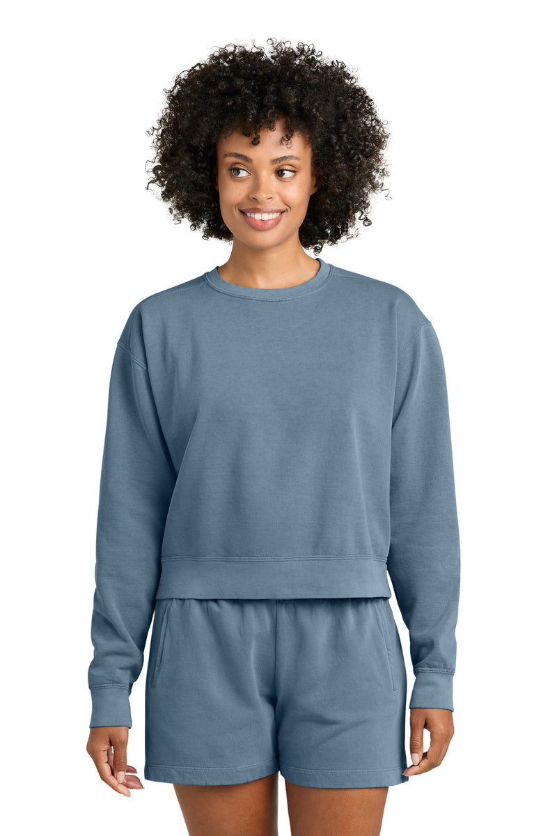 Comfort Colors Women's Mid-Length Crewneck Sweatshirt - Blue Jean
