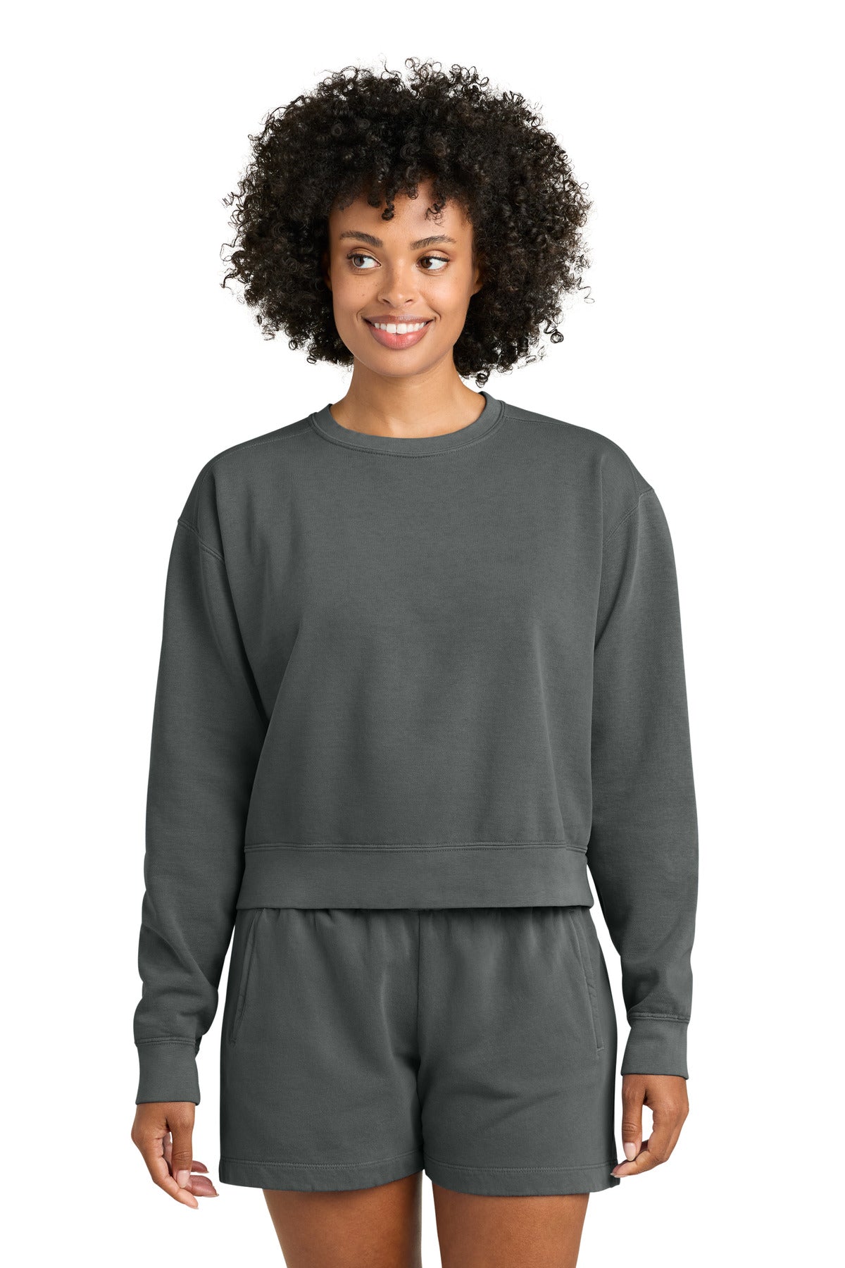 Comfort Colors Women's Mid-Length Crewneck Sweatshirt - Pepper