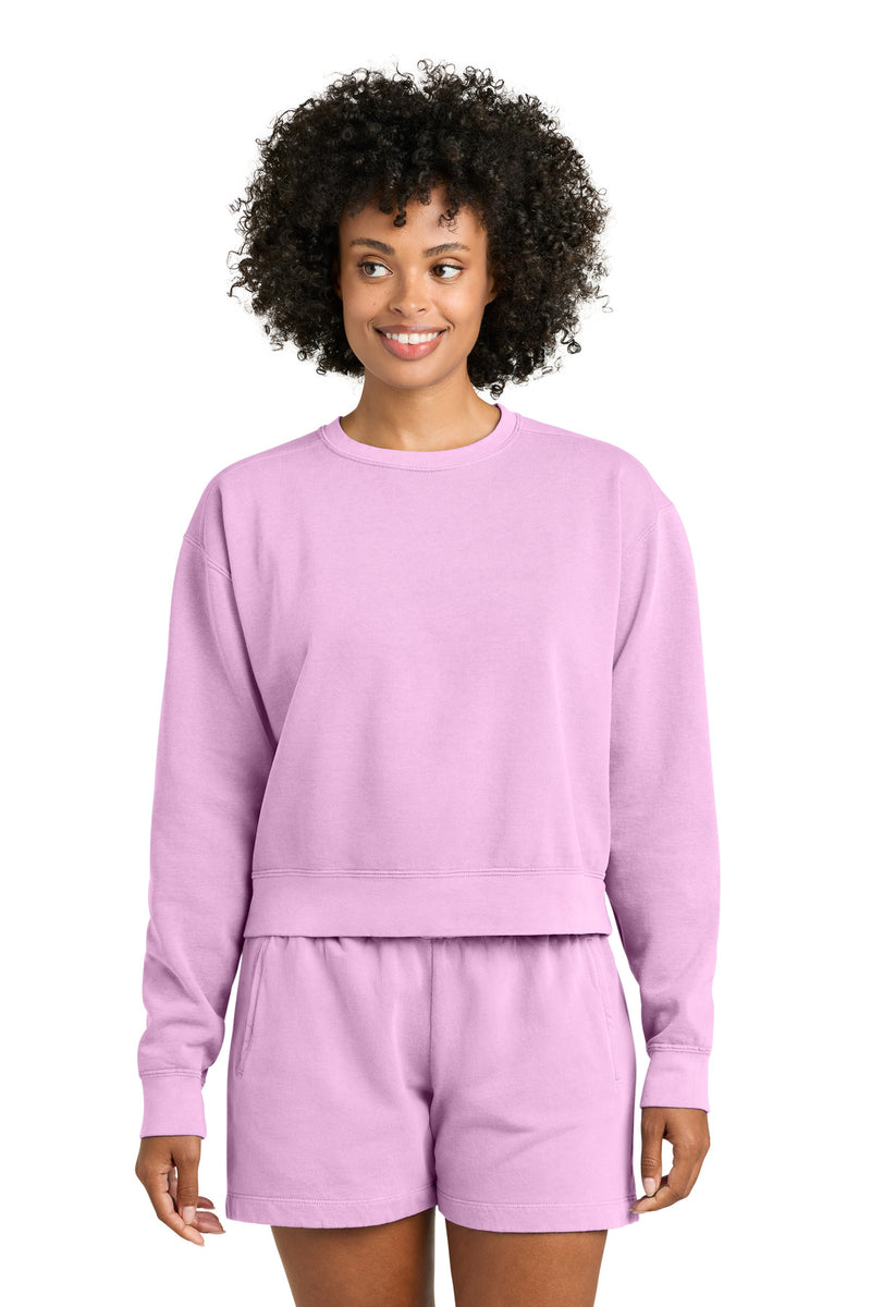 Comfort Colors Women's Mid-Length Crewneck Sweatshirt - Rose Quartz