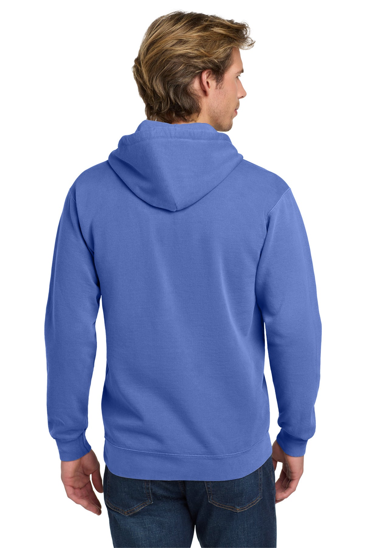 COMFORT COLORS  Ring Spun Hooded Sweatshirt - Flo Blue