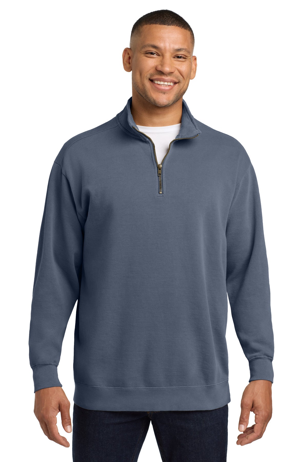 COMFORT COLORS  Ring Spun 1/4-Zip Sweatshirt - Blue Jean