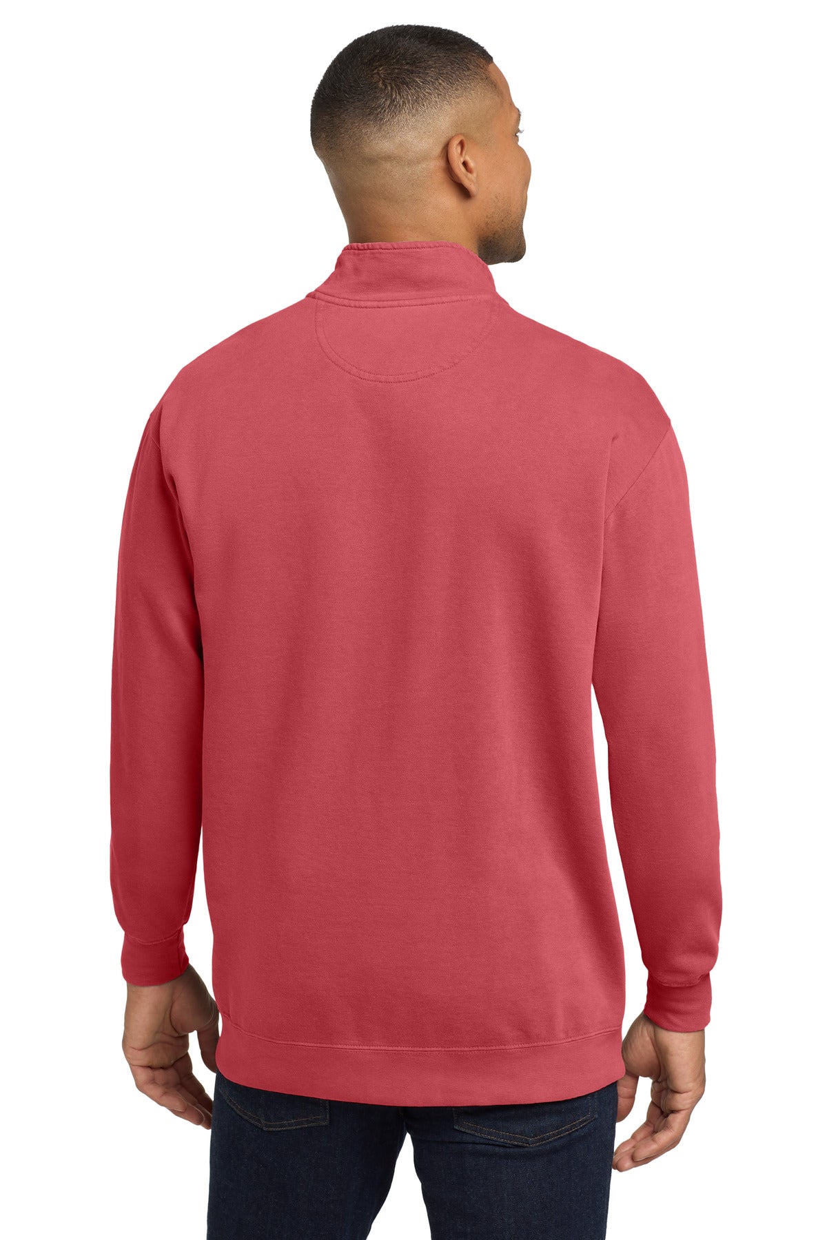 COMFORT COLORS  Ring Spun 1/4-Zip Sweatshirt - Crimson