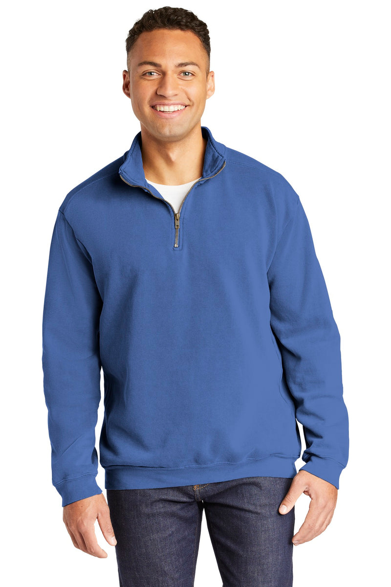 COMFORT COLORS  Ring Spun 1/4-Zip Sweatshirt - Flo Blue