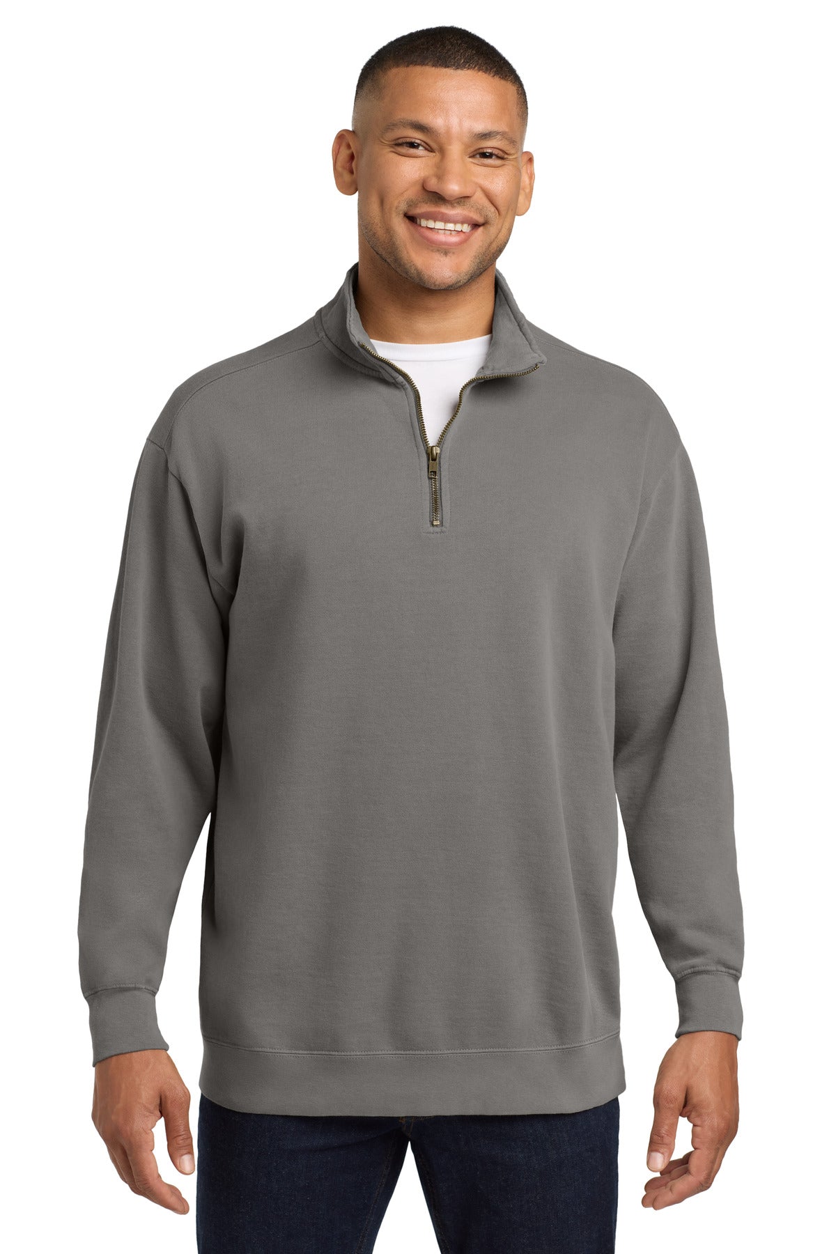 COMFORT COLORS  Ring Spun 1/4-Zip Sweatshirt - Grey
