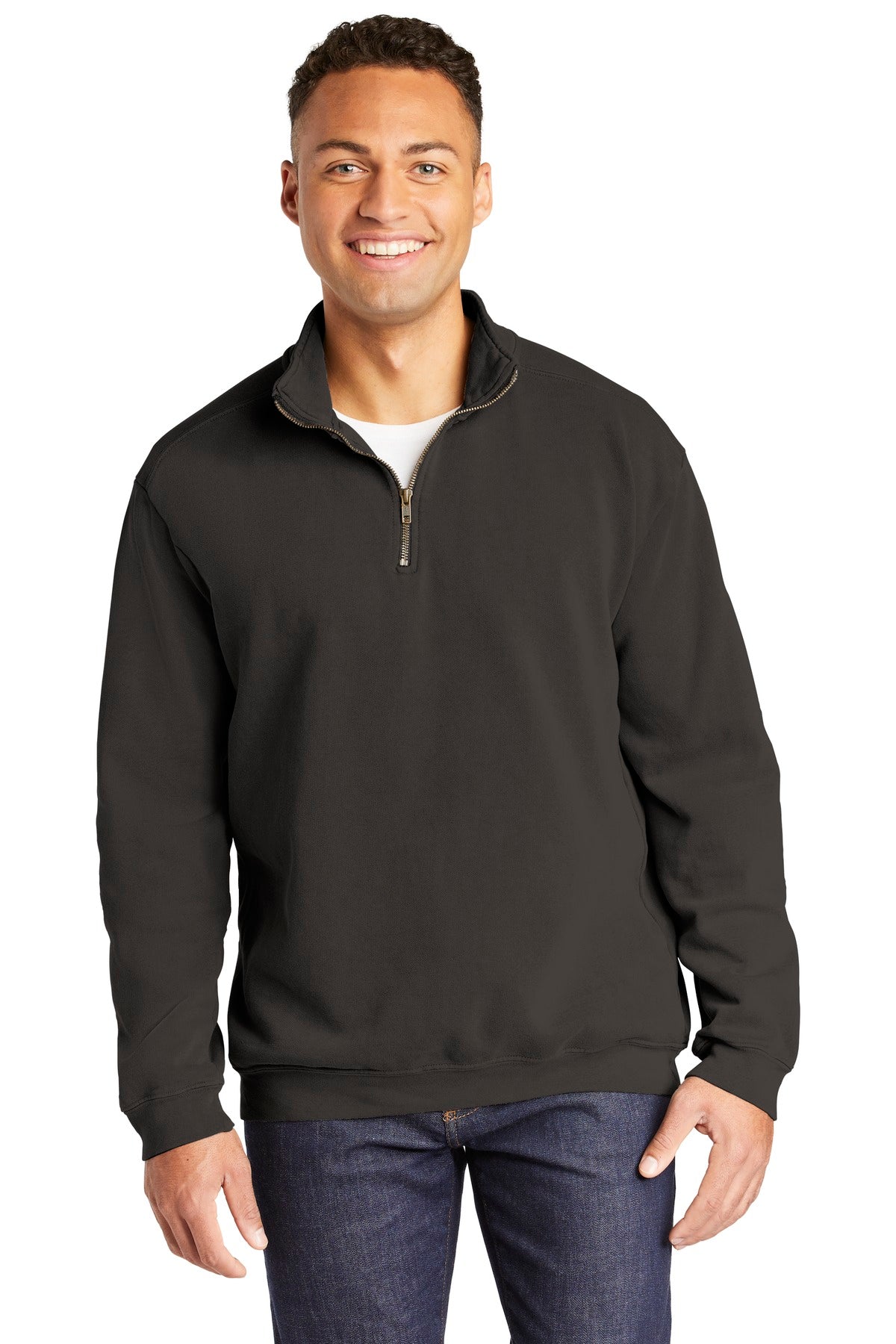 COMFORT COLORS  Ring Spun 1/4-Zip Sweatshirt - Pepper