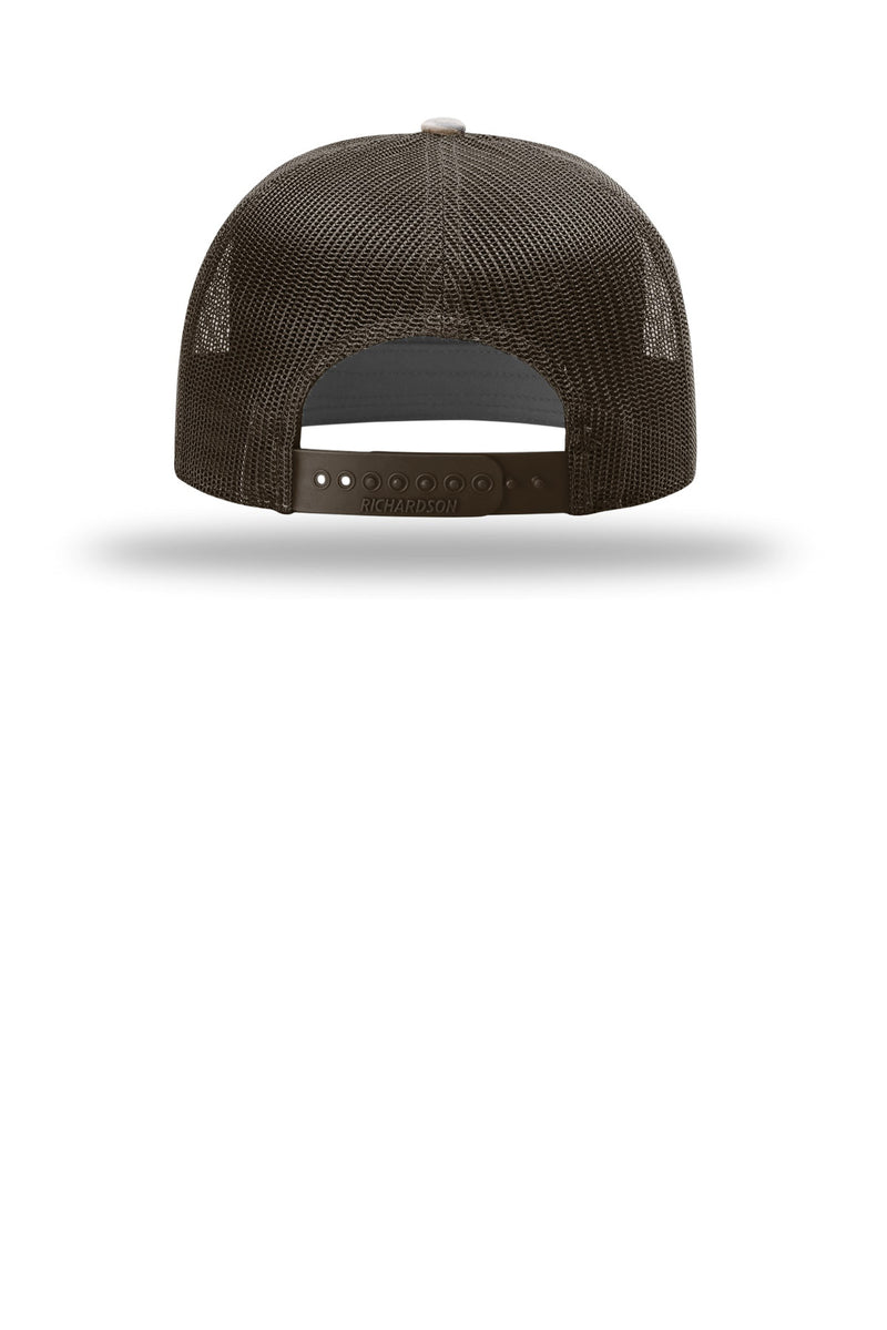 Richardson Printed 7-Panel Trucker - Bark Duck Camo/ Brown