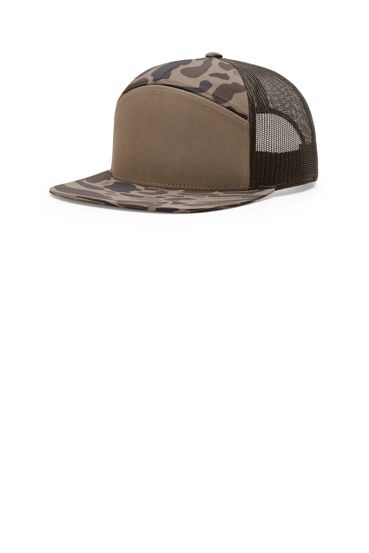 Richardson Printed 7-Panel Trucker - Bark Duck Camo/ Brown