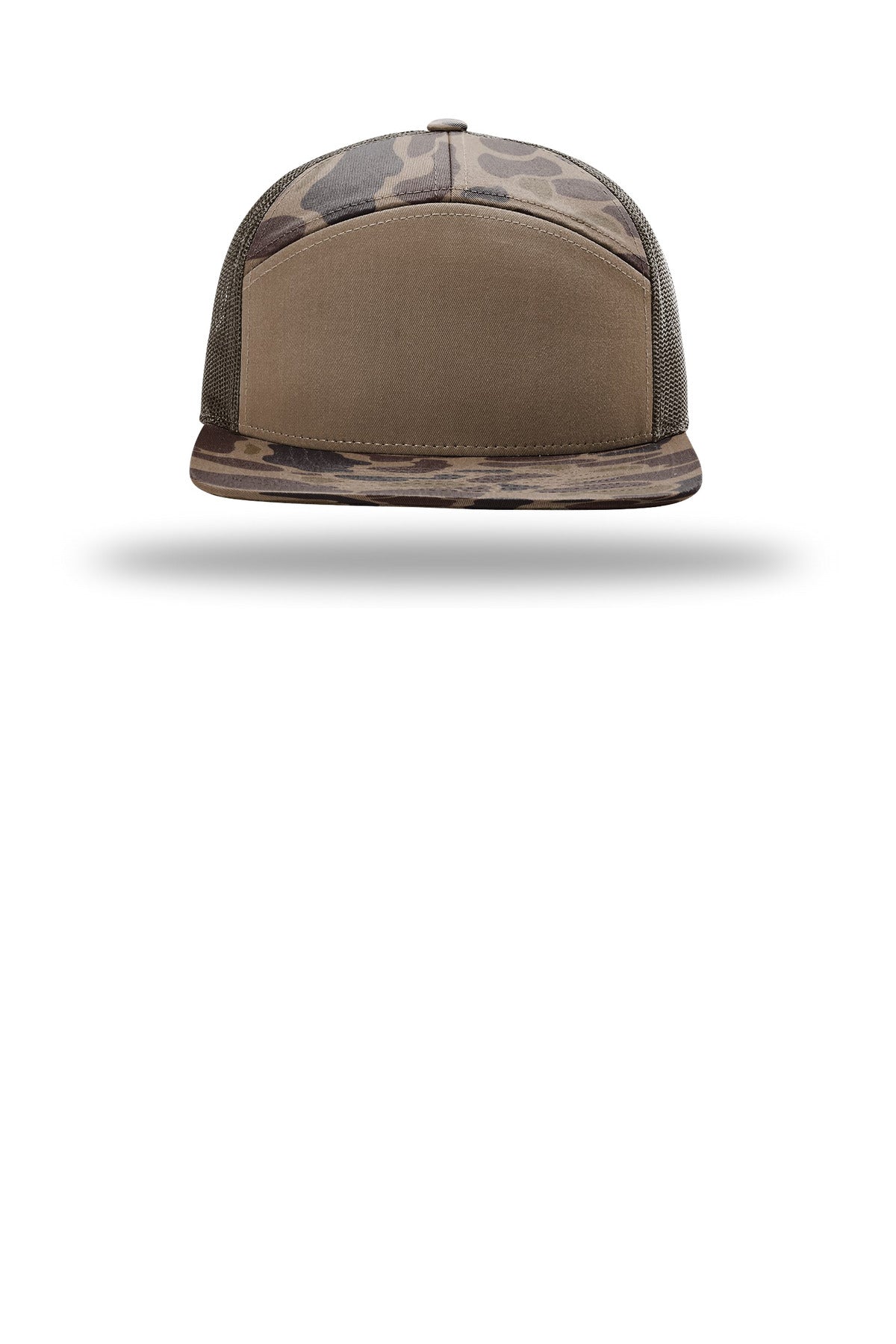 Richardson Printed 7-Panel Trucker - Bark Duck Camo/ Brown
