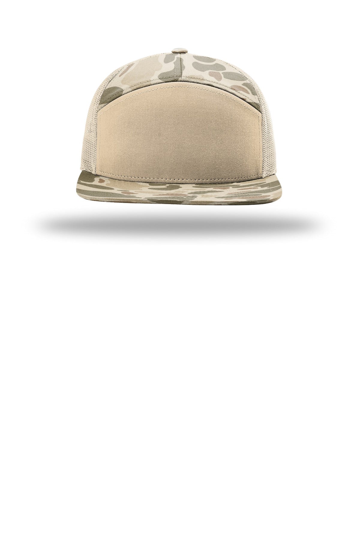 Richardson Printed 7-Panel Trucker - Harvest Duck Camo/ Sandstone