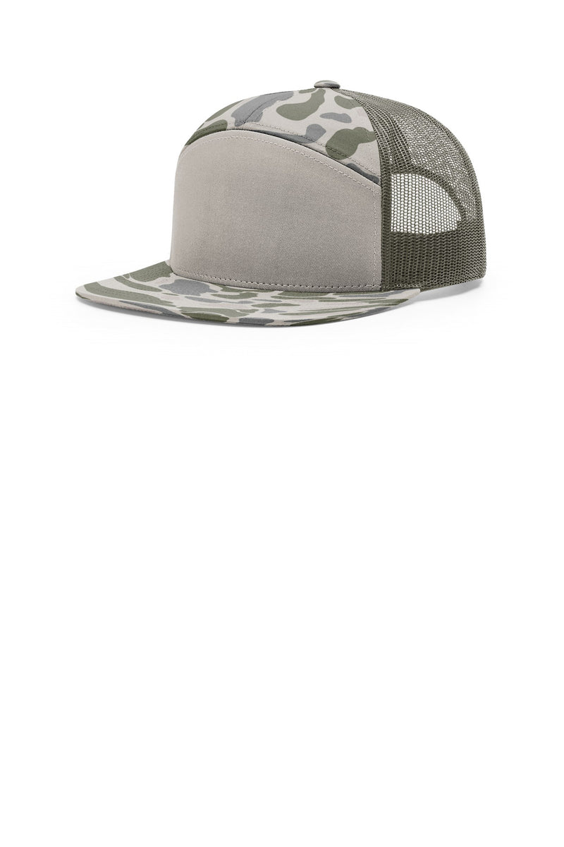 Richardson Printed 7-Panel Trucker - Marsh Duck Camo/ Loden