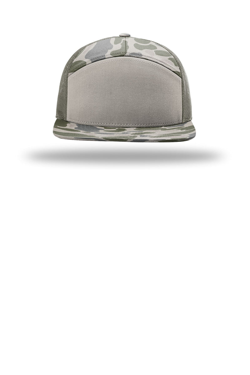 Richardson Printed 7-Panel Trucker - Marsh Duck Camo/ Loden