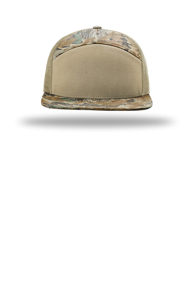 Richardson Printed 7-Panel Trucker - Realtree Advantage/ Khaki