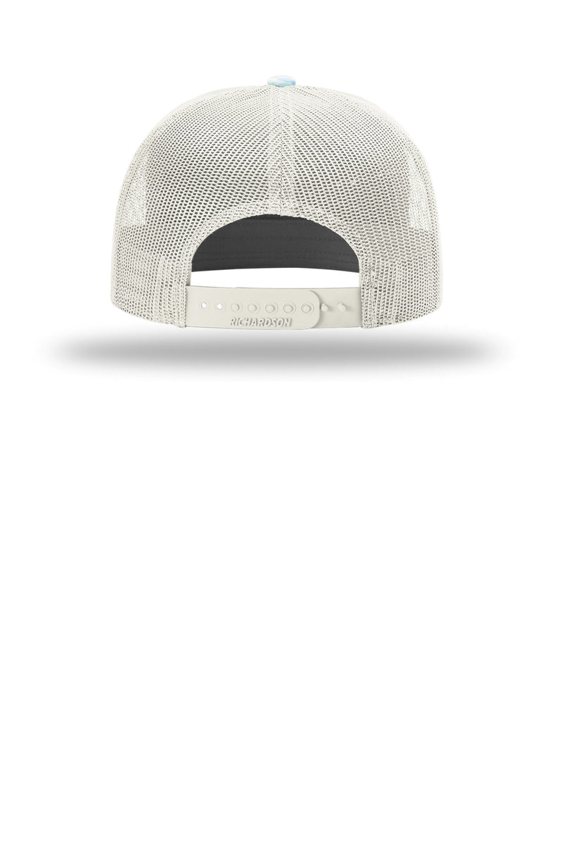 Richardson Printed 7-Panel Trucker - Saltwater Duck Camo/ Ice Grey