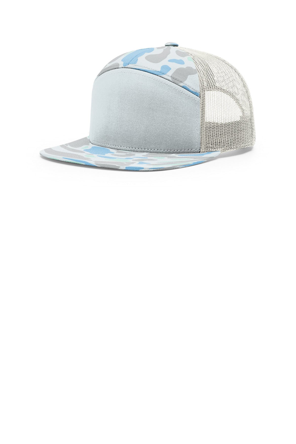 Richardson Printed 7-Panel Trucker - Saltwater Duck Camo/ Ice Grey