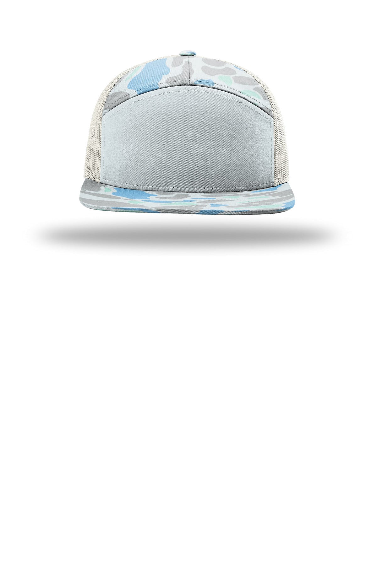 Richardson Printed 7-Panel Trucker - Saltwater Duck Camo/ Ice Grey