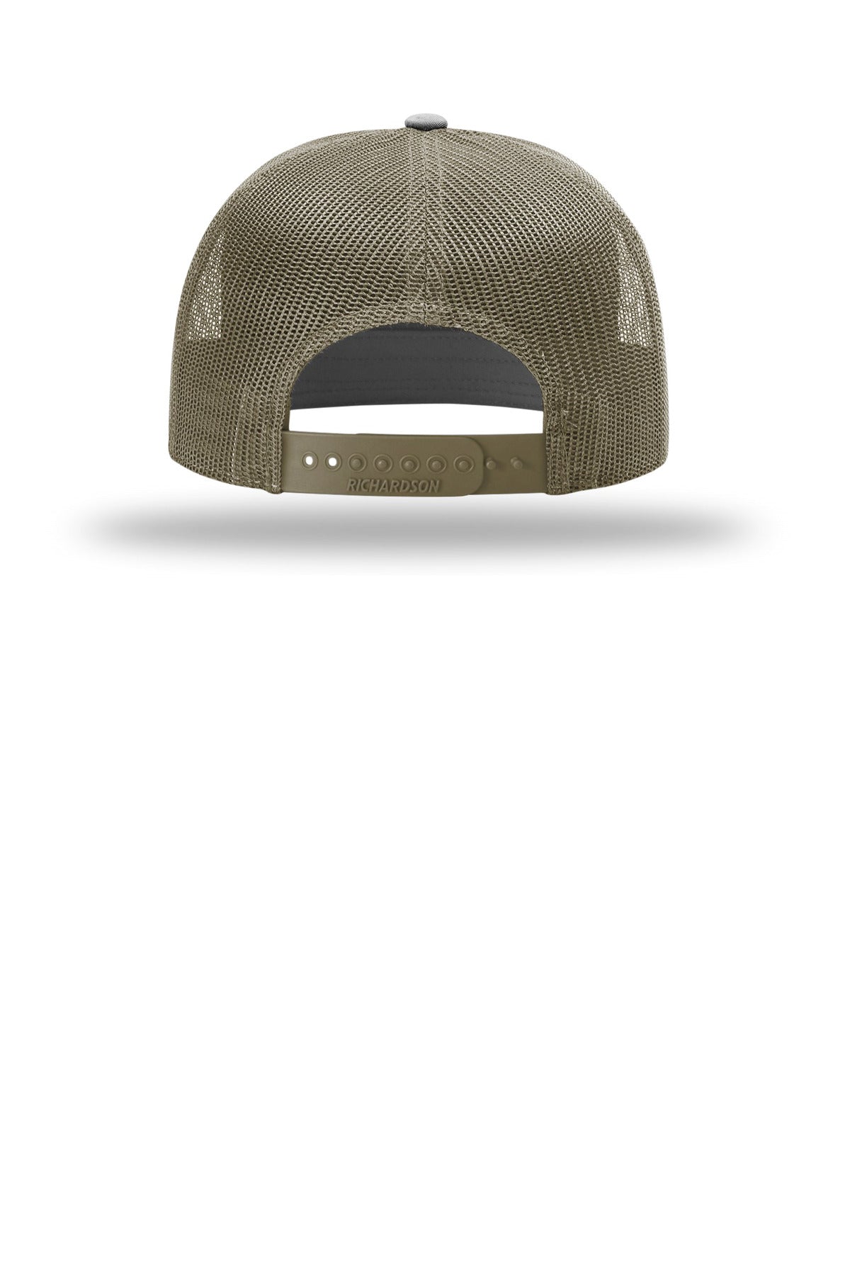 Richardson 7-Panel Trucker - Black/ Green Camo/ Loden