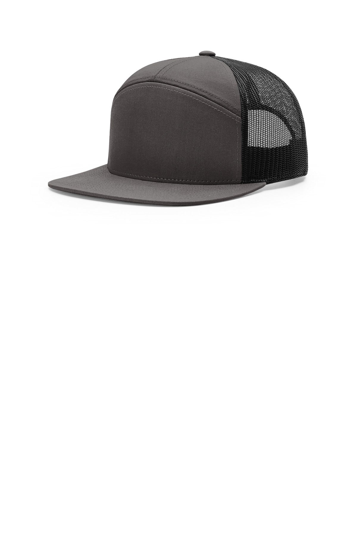 Richardson 7-Panel Trucker - Charcoal/ Black