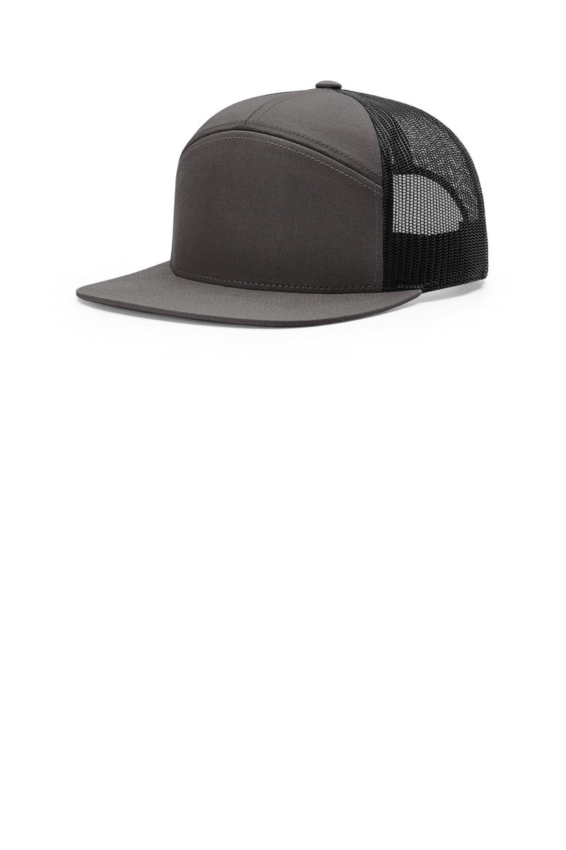 Richardson 7-Panel Trucker - Charcoal/ Black