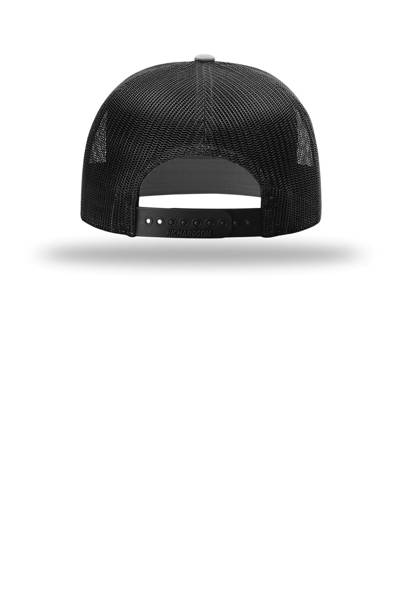 Richardson 7-Panel Trucker - Charcoal/ Black/ White