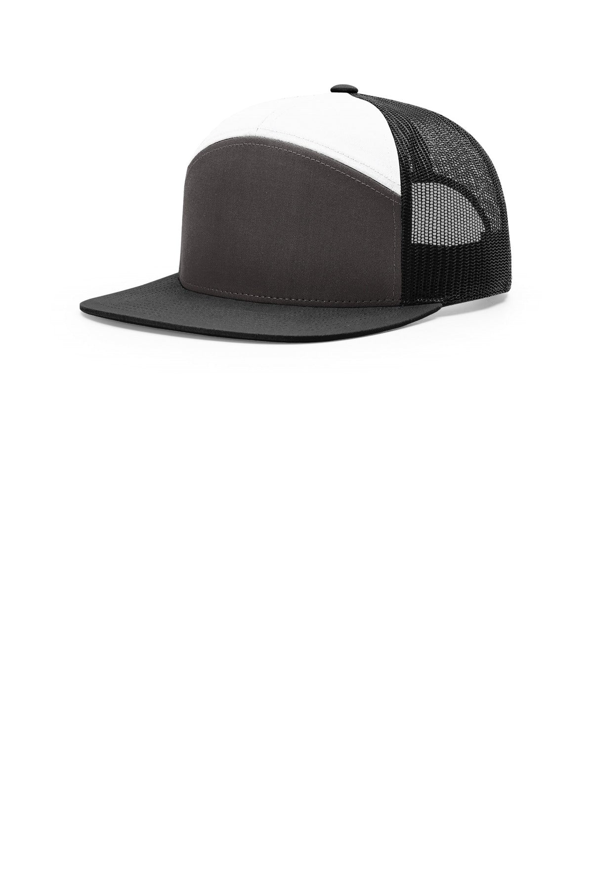 Richardson 7-Panel Trucker - Charcoal/ Black/ White