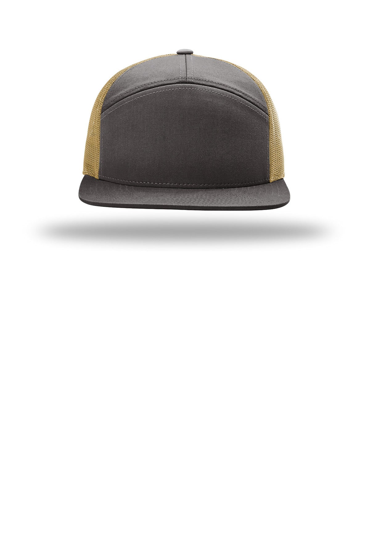 Richardson 7-Panel Trucker - Charcoal/ Old Gold