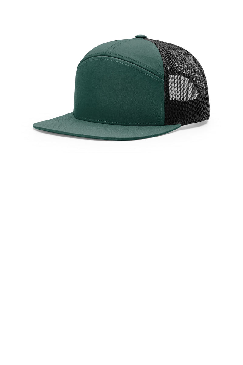 Richardson 7-Panel Trucker - Dark Green/ Black