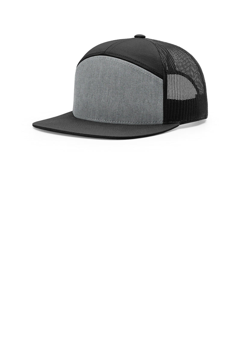 Richardson 7-Panel Trucker - Heather Grey/ Black/ Black