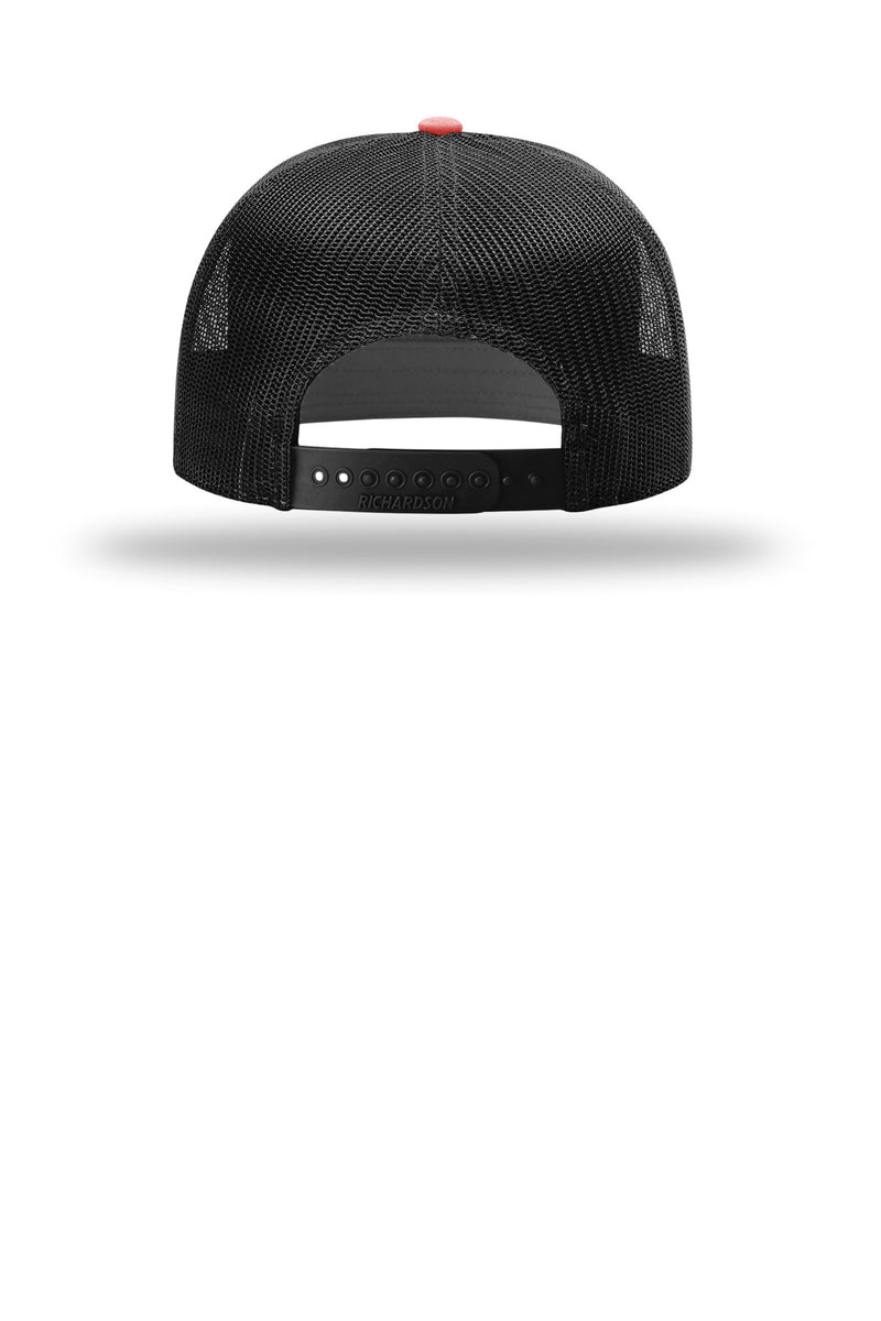 Richardson 7-Panel Trucker - Red/ Black