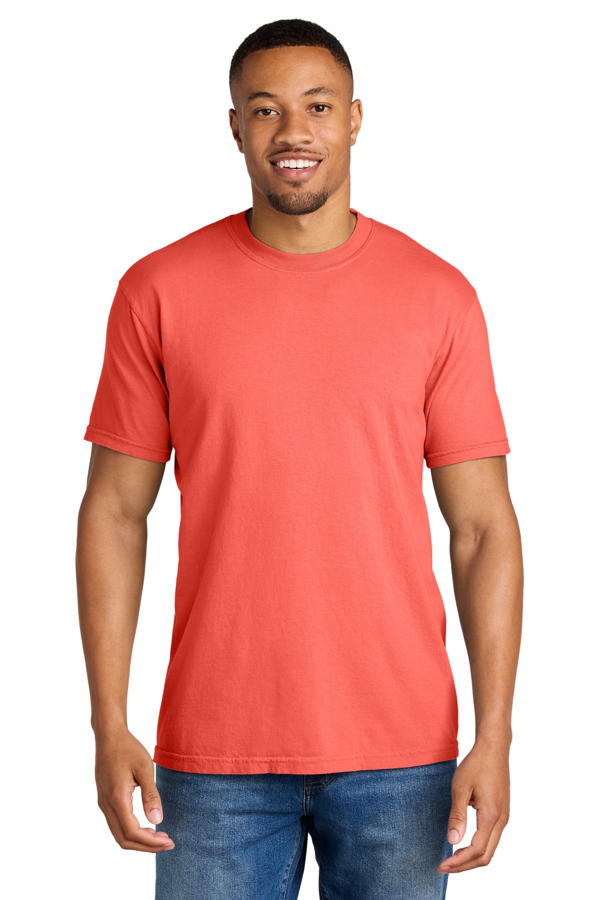 COMFORT COLORS  Heavyweight Ring Spun Tee - Neon Red Orange
