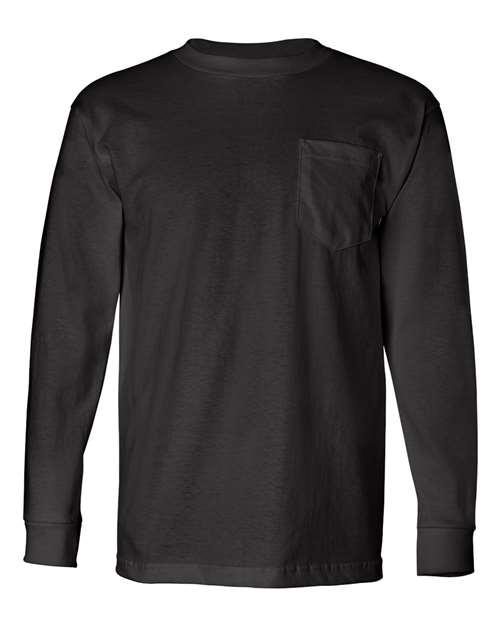 Unisex USA-Made Long Sleeve Pocket T-Shirt - Black