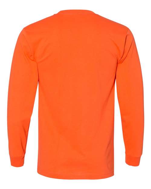 Unisex USA-Made Long Sleeve Pocket T-Shirt - Orange